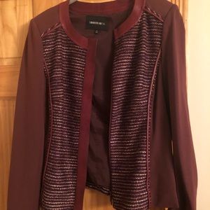 Multicolor blazer with leather by Lafayette